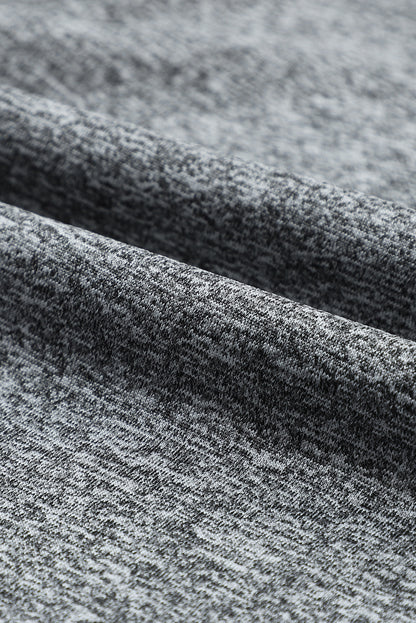 Gray Drawstring Elastic Waistband Pocketed Joggers