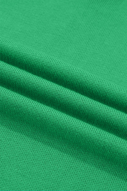 Bright Green Side Button Round Neck Knit Sleeveless Sweater